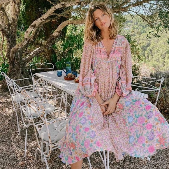 Spell and The Gypsy Collective Mossy Patchwork Garden Dress NWT! - Picture 2 of 7